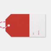 うれしエレガントいフェスティバルレッドスクリプトホリデイ ギフトタグ (裏面横)