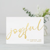 うれしエレガントい書名クリスマスホワイト 箔シーズンカード (立ち正面)