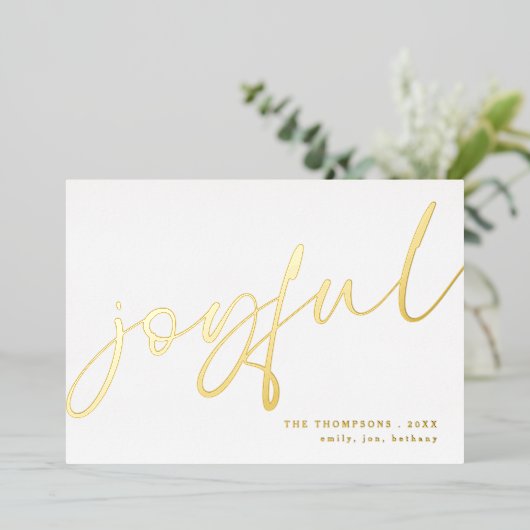 うれしエレガントい書名クリスマスホワイト 箔シーズンカード (立ち正面)