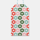 うれしカラフルいクリスマスレトロデイジーギフトラベル ギフトタグ (裏面)