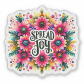 うれしカラフルいフローラデザイン シール (正面)