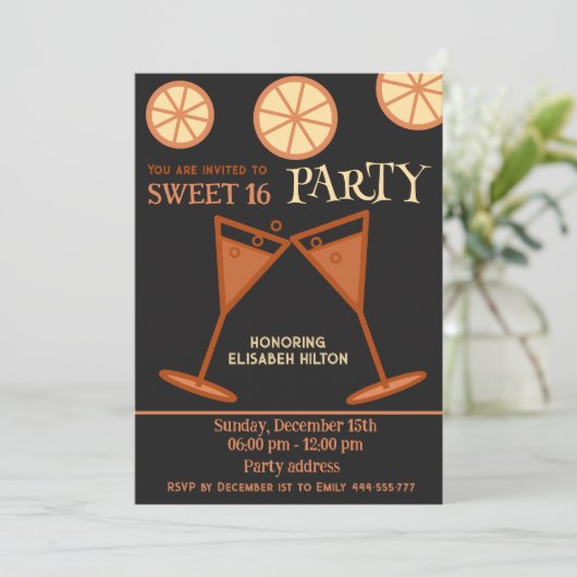 うれしクールいおもしろい甘い16カクテルパーティー 招待状 (スタンド正面)