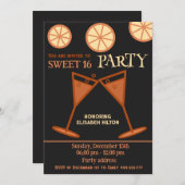 うれしクールいおもしろい甘い16カクテルパーティー 招待状 (正面/裏面)