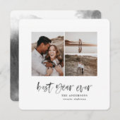 うれしシンプルいエレガント数々の写真のクリスマスカード (正面/裏面)