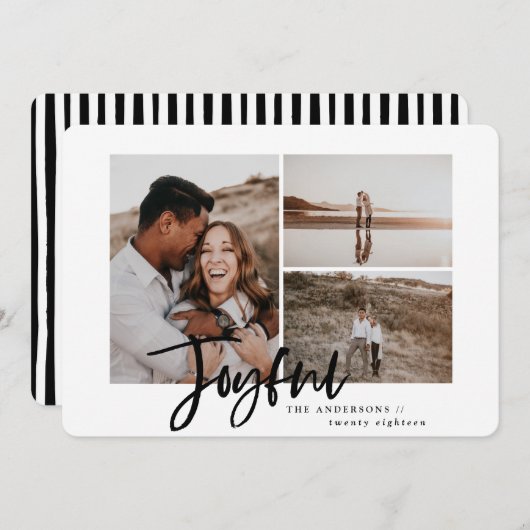 うれしシンプルいエレガント数々の写真のクリスマスカード シーズンカード (正面/裏面)