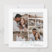 うれしシンプルいエレガント数々の写真のクリスマスカード シーズンカード (正面)