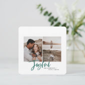 うれしシンプルいエレガント数々の写真のクリスマスカード シーズンカード (スタンド正面)