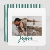 うれしシンプルいエレガント数々の写真のクリスマスカード シーズンカード (正面/裏面)