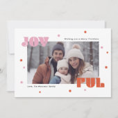 うれしファンキーいタイポグラフィメリークリスマスフォト シーズンカード (正面)