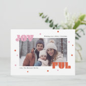 うれしファンキーいタイポグラフィメリークリスマスフォト シーズンカード (スタンド正面)