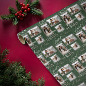 うれしメリーい応援波状レトロモダン写真コラージュ ラッピングペーパー