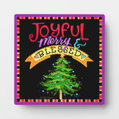 うれしメリーい賛美のクリスマスツリー フォトプラーク (正面)