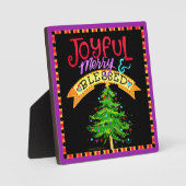 うれしメリーい賛美のクリスマスツリー フォトプラーク (正面)