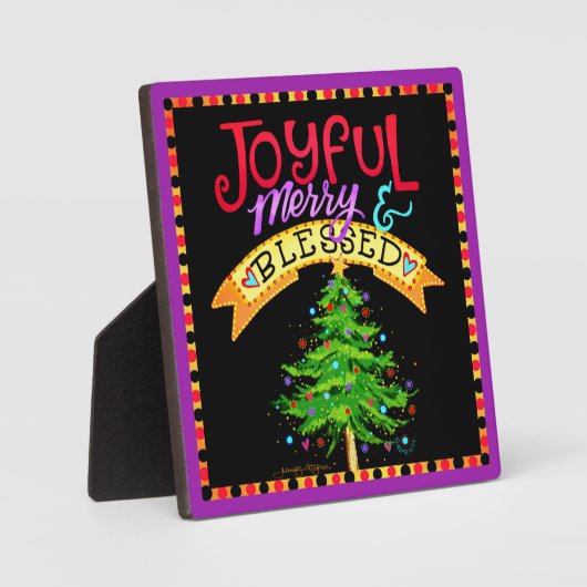 うれしメリーい賛美のクリスマスツリー フォトプラーク (正面)