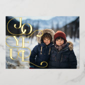 うれしモダンいエレガントタイポグラフィミニマル1枚 箔シーズンカード (正面)