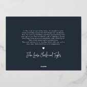 うれしモダンいエレガントタイポグラフィミニマル1枚 箔シーズンカード (裏面)