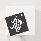 うれしモダンいクリスマスタイポグラフィブラックと金ゴールド フェイバータグ (インサイチュ)