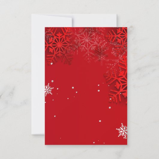 うれしモダンいクリスマスポートレート招待状 招待状 (裏面)