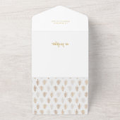 うれしモダンいタイポグラフィハーフアーチ2枚 – 写真 オールインワン招待状 (外側)