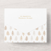 うれしモダンいタイポグラフィハーフアーチ2枚 – 写真 オールインワン招待状 (裏面)