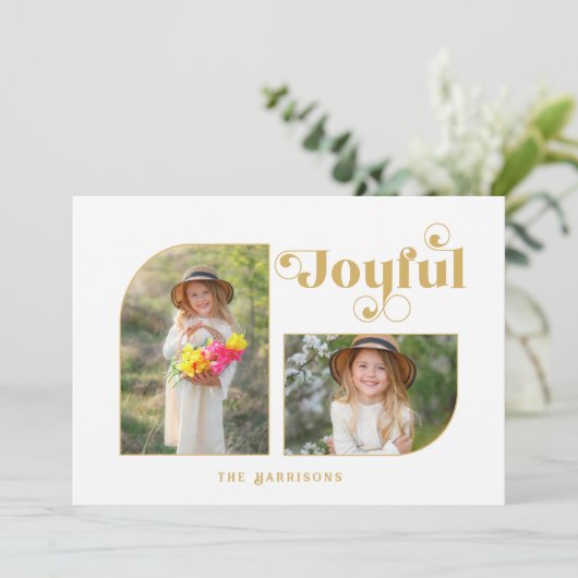 うれしモダンいタイポグラフィハーフアーチ2枚 – 写真 シーズンカード (スタンド正面)