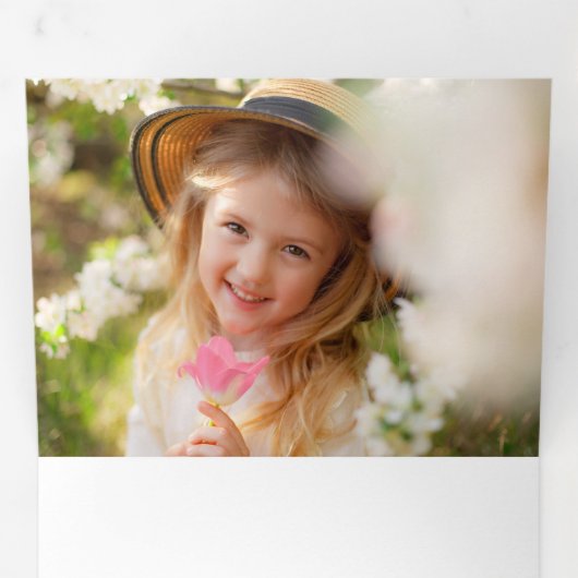 うれしモダンいタイポグラフィハーフアーチ2枚 – 写真 三つ折りクリスマスカード (内部最初)