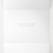 うれしモダンいタイポグラフィハーフアーチ2枚 – 写真 三つ折りクリスマスカード (内部中)