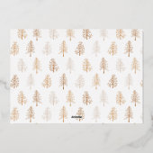 うれしモダンいタイポグラフィハーフアーチ2枚 – 写真 箔シーズンカード (裏面)