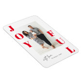 うれしモダンいポートレート写真のホリデーカード マグネット (右側)