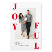 うれしモダンいポートレート写真のホリデーカード マグネット (縦)