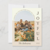 うれしモダンいミニマルBoho Archフォトベージュ シーズンカード (正面)