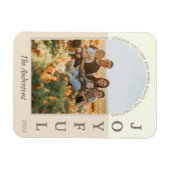 うれしモダンいミニマルBoho Archフォトベージュ マグネット (横)