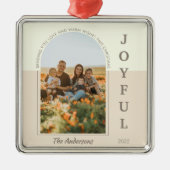 うれしモダンいミニマルBoho Archフォトベージュ メタルオーナメント (正面)