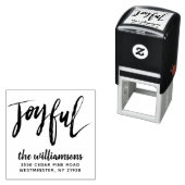 うれしモダンい素朴クリスマス差出人住所 セルフインキングスタンプ (インサイチュ)