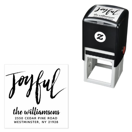 うれしモダンい素朴クリスマス差出人住所 セルフインキングスタンプ (インサイチュ)