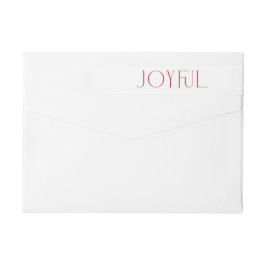 うれしモダンい赤タイポグラフィクリスマスホリデー ラップアラウンドラベル