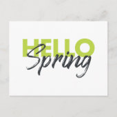 うれしモダンい，おもしろい,鮮やかデザインこんにちは春 ポストカード (正面)