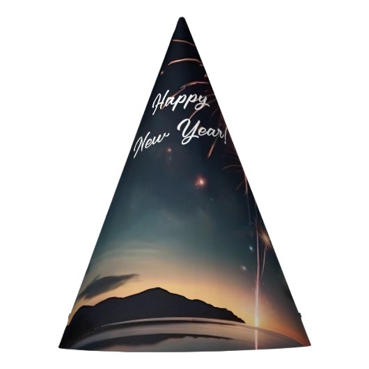 うれしユニークいおもしろい花火新年お祝い パーティーハット (正面)