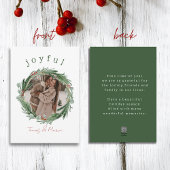 うれし素朴いリース写真クリスマスカード シーズンカード