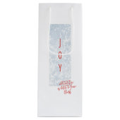 うれし霜の降りたい鮮やかな赤と青の休日 ワインギフトバッグ (正面)