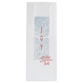 うれし霜の降りたい鮮やかな赤と青の休日 ワインギフトバッグ