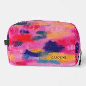 うれし鮮やかい抽象芸術パーソナライズされたピンク ドップキット (正面)