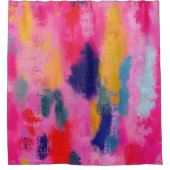 うれし鮮やかい抽象芸術 シャワーカーテン (正面)