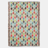 うろこカラフル型投げ スローブランケット (正面縦)