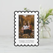 うろこ型クリスマスうろこ型フレーム写真 シーズンカード (スタンド正面)