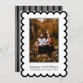 うろこ型クリスマスうろこ型フレーム写真 シーズンカード (正面/裏面)