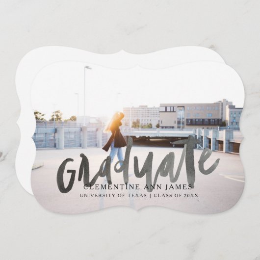 うろこ型卒業生 |卒業発表カード 案内状 (正面/裏面)