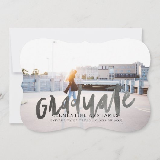 うろこ型卒業生 |卒業発表カード 案内状 (正面)