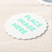 うろこ状の丸いコースター ペーパーコースター (アングル)