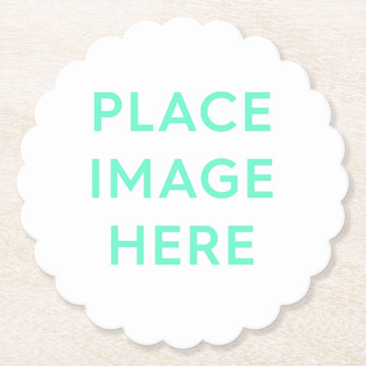 うろこ状の丸いコースター ペーパーコースター (正面)